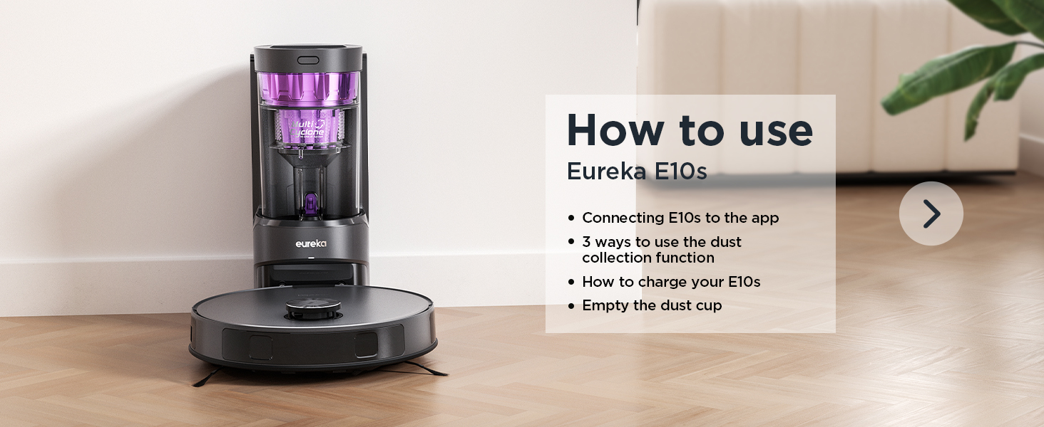 EUREKA E10s Robot Vacuum with Bagless Self Emptying Station, Robotic Vacuum and Mop Combo