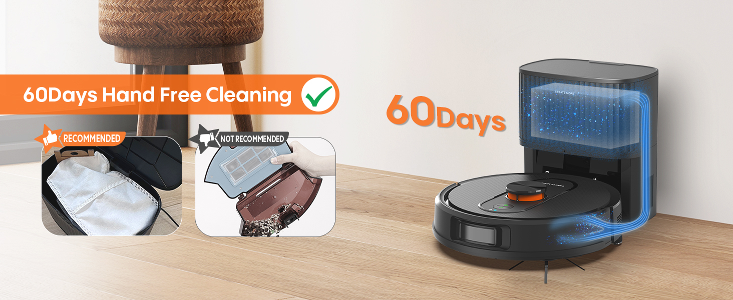 Robot Vacuum and Mop with Self-Emptying