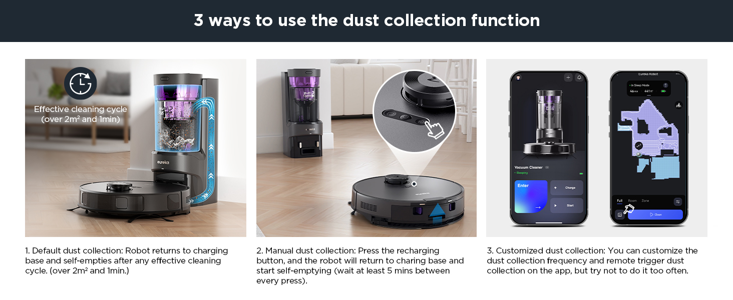 EUREKA E10s Robot Vacuum with Bagless Self Emptying Station, Robotic Vacuum and Mop Combo