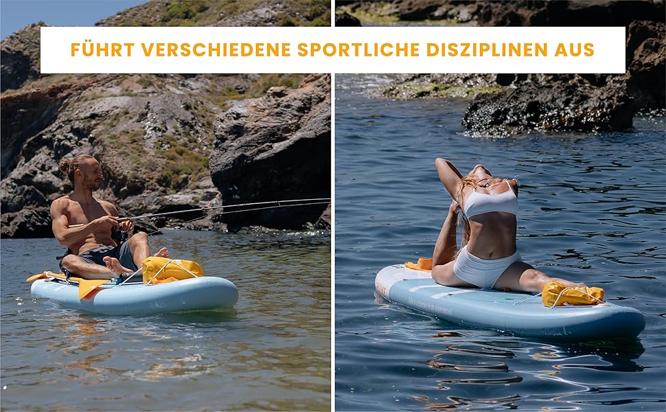 Stand up paddling board für Angeln und Yoga
