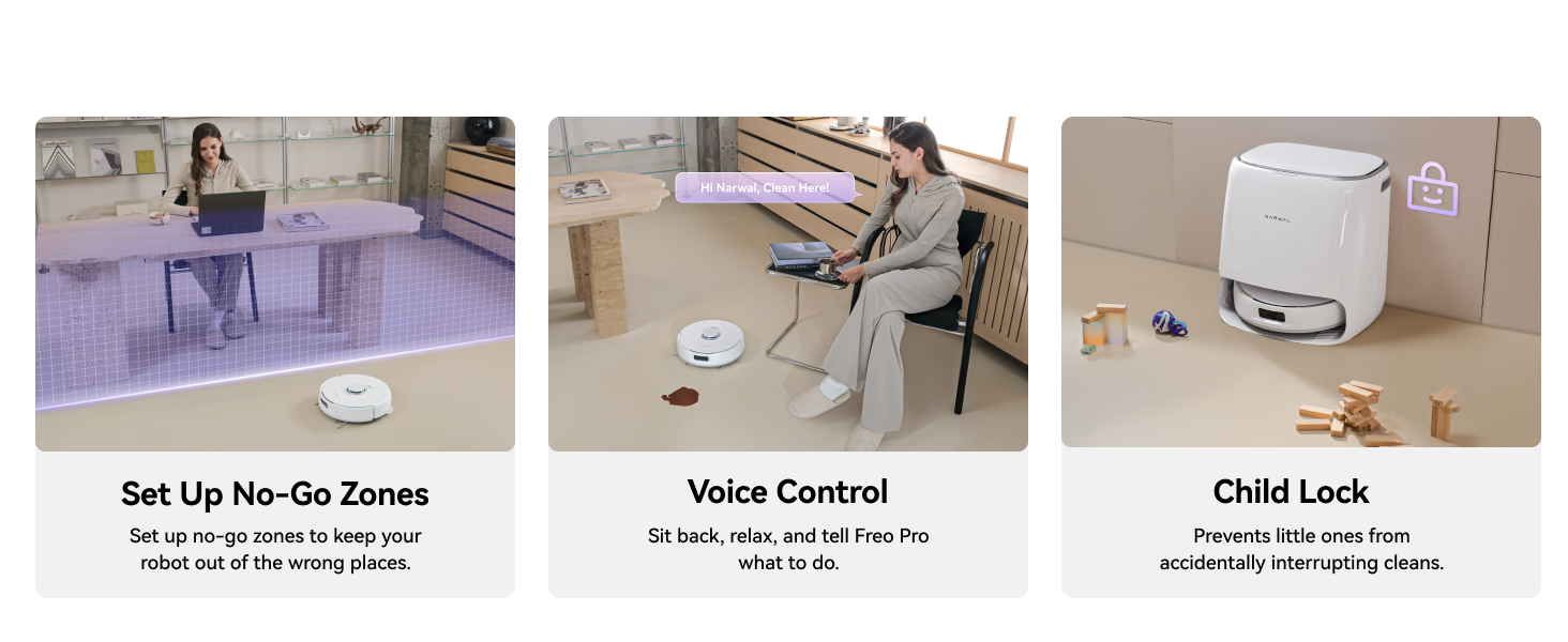 Smart Features for narwal robot mop & vacuum