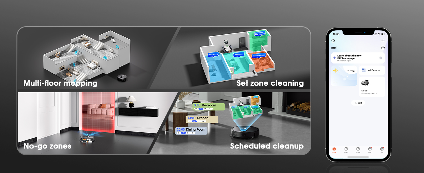 8-robot vacuum via app