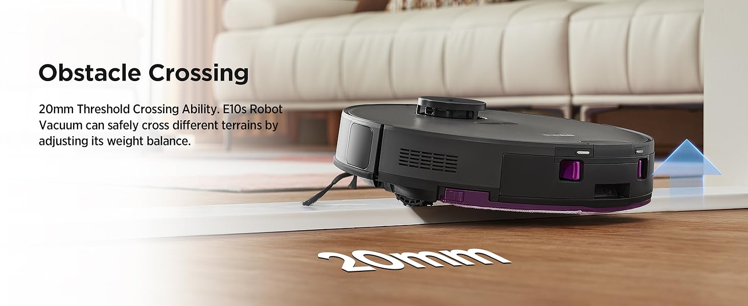 EUREKA E10s Robot Vacuum and Mop Combo 2 in 1, Bagless Self-Emptying Station, 45-Day Capacity