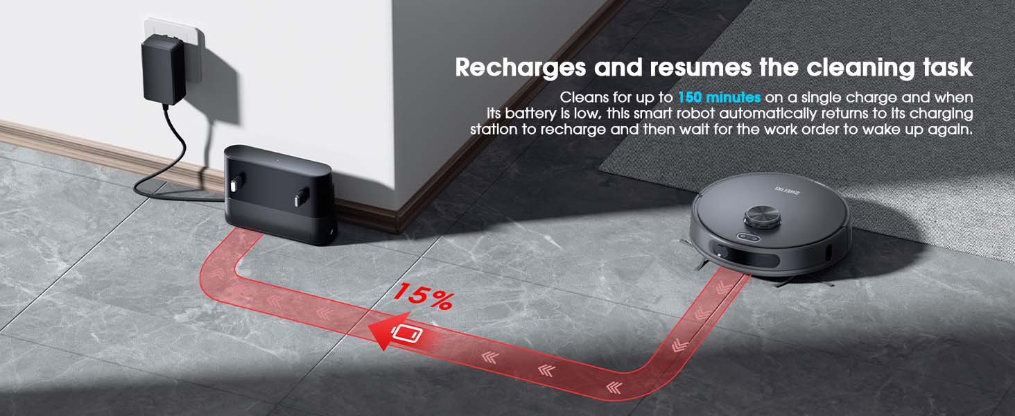 5-robot vacuum and mop Auto recharge 5