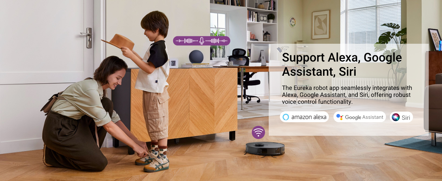 E20 Plus self-emptying robot vacuum and mop supports Voice control